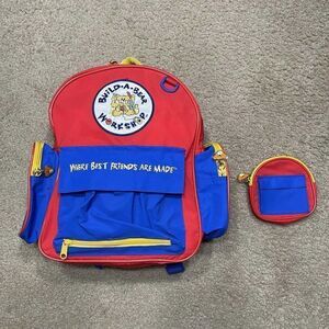 2 Piece Set Child Size Build A Bear Backpack With Matching Backpack For Plush